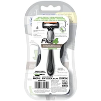 BIC Flex 4 Sensitive Disposable Men's Razor, 4-Blade Shaver, Pivoting Head and Lubricated Strip for a Smooth Shave, 3 Count, 3 pack