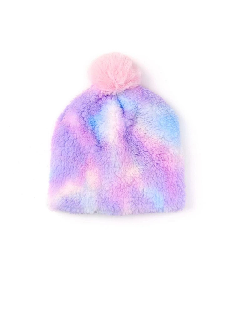 Chapeau sherpa doux au sucre arc-en-ciel, écharpe et ensemble de gants