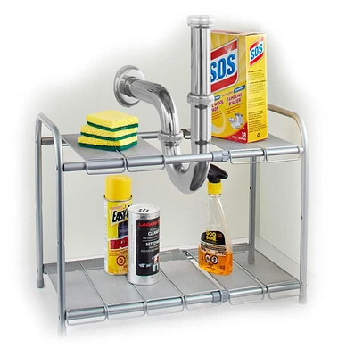 Maison Kleen 2-Tier Under the sink Shelf Organizer, Under the Sink Organizer