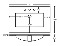 American Imaginations21-in. W Ceramic Top Set AI-23895