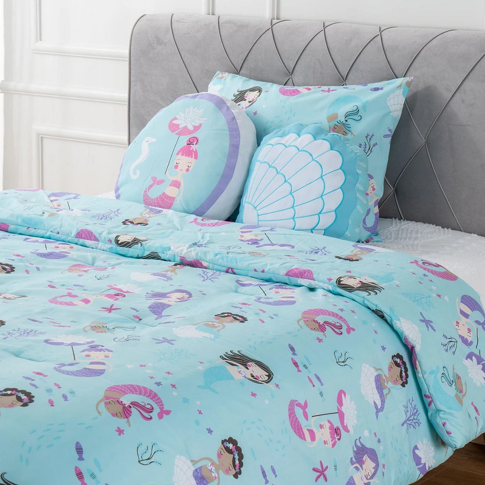 MERMAIDS COMFORTER SET 5PC FULL