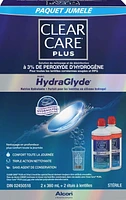 CLEAR CARE® Plus With HydraGlyde Contact Lens Solution, Twin Pack Cleaning & Disinfecting Solution With Hydrogen Peroxide, Twin Pack 2 x 360 ml