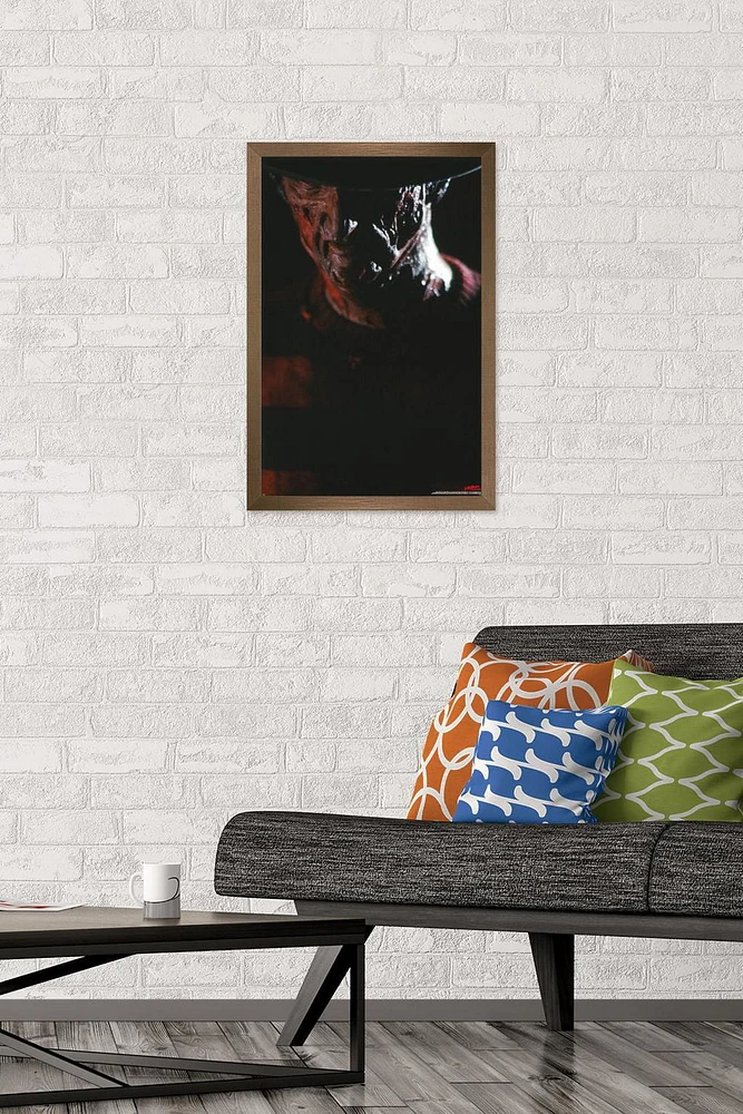 A Nightmare on Elm Street - Freddy Portrait Wall Poster with Magnetic Frame, 22.375" x 34"