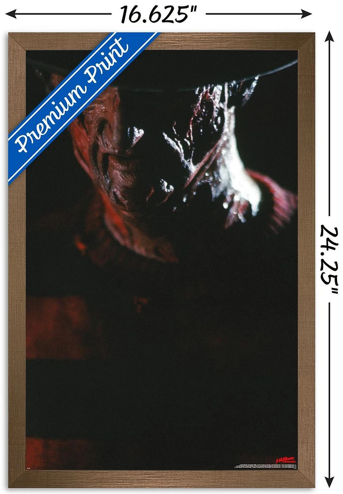 A Nightmare on Elm Street - Freddy Portrait Wall Poster with Magnetic Frame, 22.375" x 34"