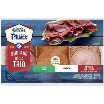 Piller's Sub Pac Italian Trio (Pepperoni, Genoa Salami, Ham Capicolla)