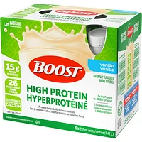 BOOST High Protein Meal Replacement Drink – Vanilla, 6 x 237 ml, 6 x 237 ML