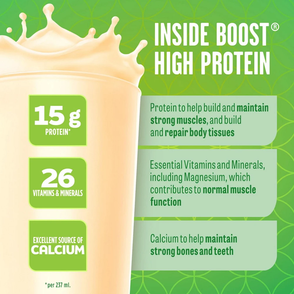 BOOST High Protein Meal Replacement Drink – Vanilla, 6 x 237 ml, 6 x 237 ML