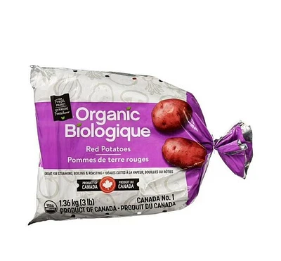 Pommes de terre rouges biologiques Mon marché fraîcheur 3 lb / 1,36 kg