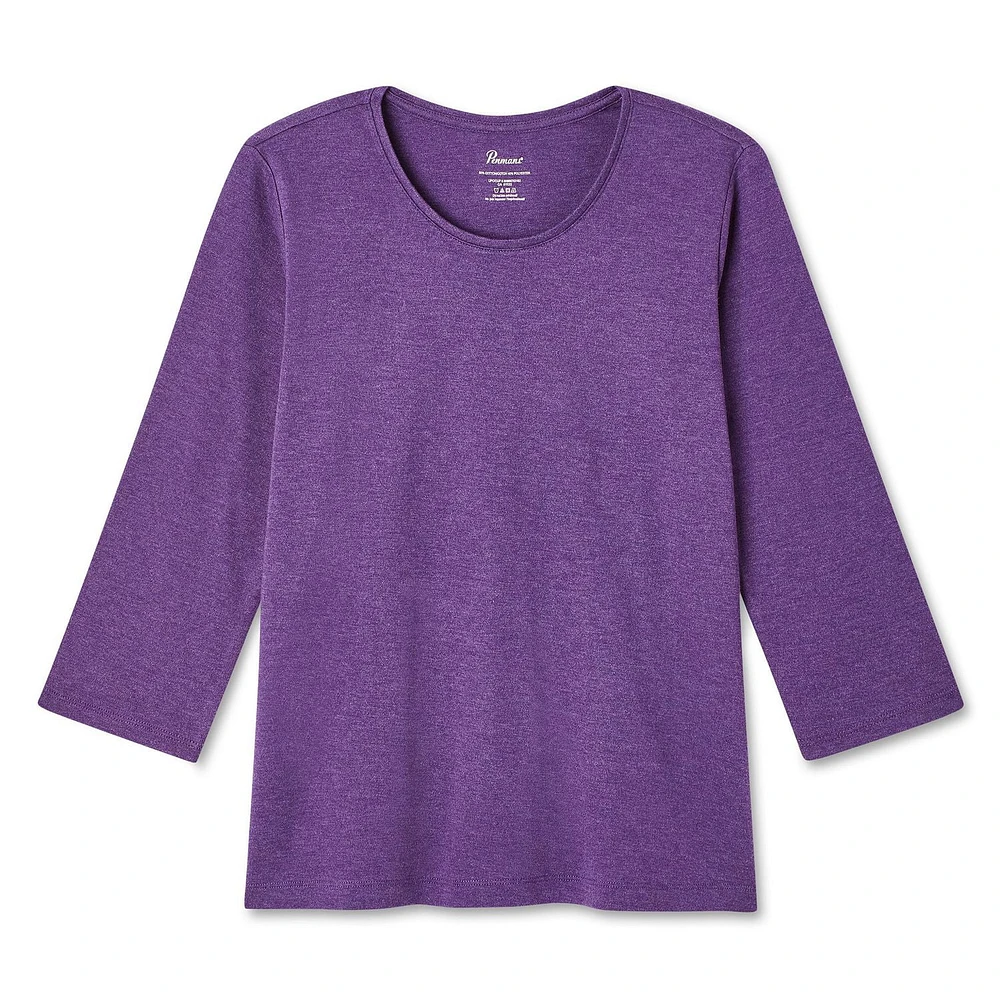 Penmans Women's 3/4 Sleeve Crew Neckline Top