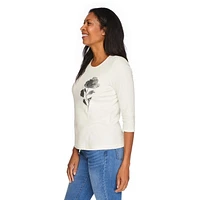 Penmans Women's 3/4 Sleeve Crew Neckline Top