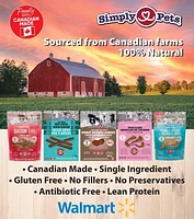 PRODUIT DU CANADA - Simply Pets 100 % Naturel Bacon Minis Tendres et Fumées Gâteries pour chien