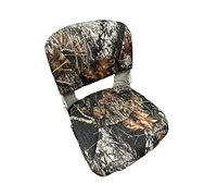 Blue Dog Marine Fold Down Molded Seat with Cushions, Fishing Boat Seat with Stainless Steel Screws, Folding Boat Chair, Captain Chairs for Fishing Boat - Camo