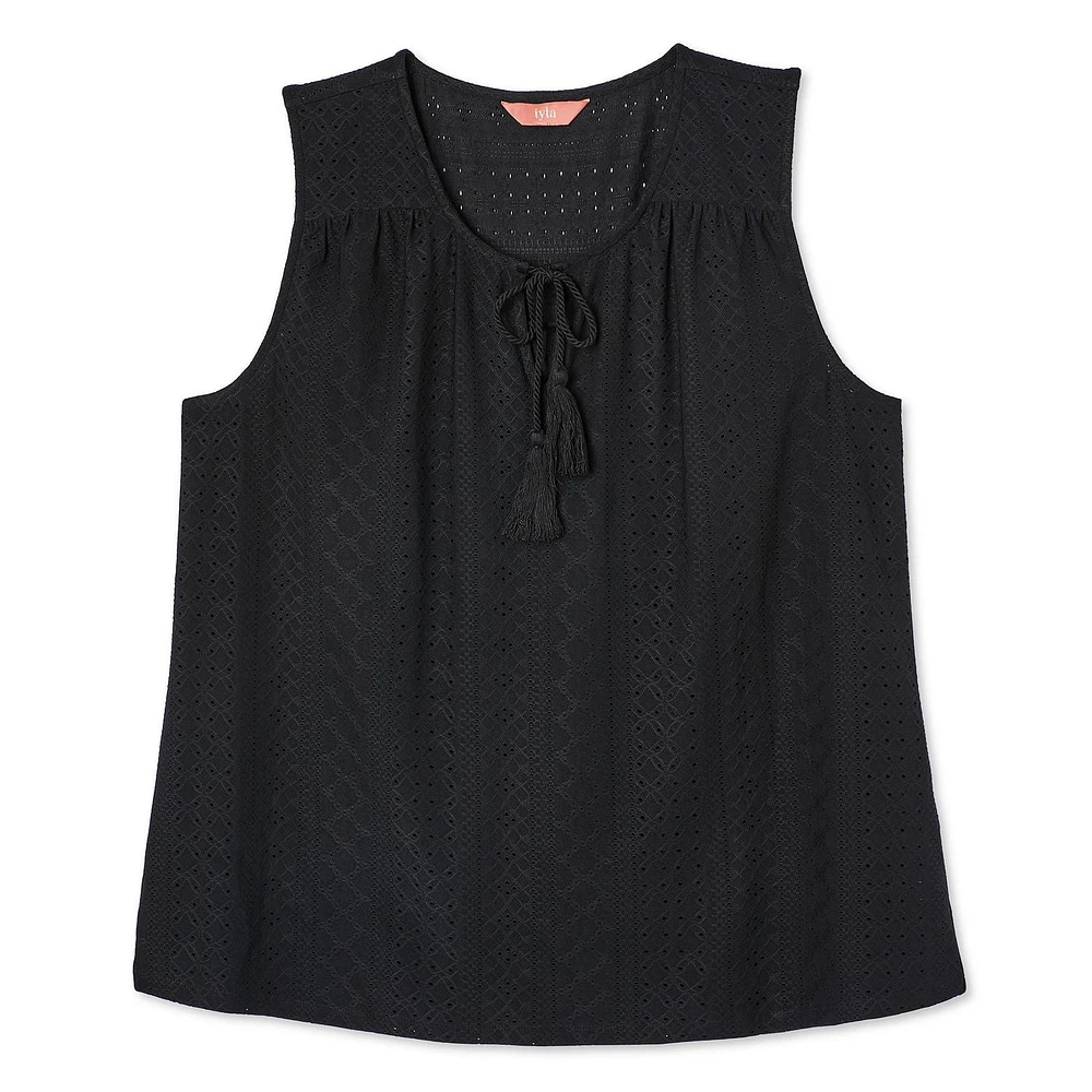 Iyla Women's Plus Tassel Tank, Sizes 1X-4X