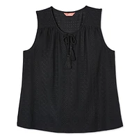 Iyla Women's Plus Tassel Tank, Sizes 1X-4X