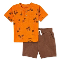 Ensemble 2 pièces avec haut henley George pour bébés garçons