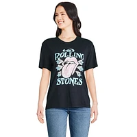 T-shirt coupe garçonne The Rolling Stones pour femmes