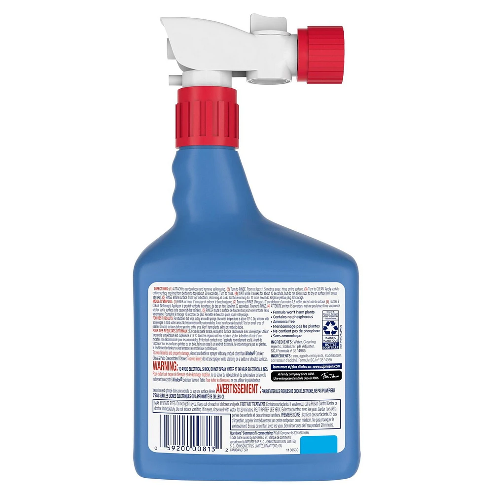 Windex® Outdoor Glass Cleaner, 950mL