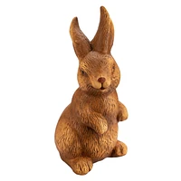 POLYRESIN SITTING BROWN RABBIT