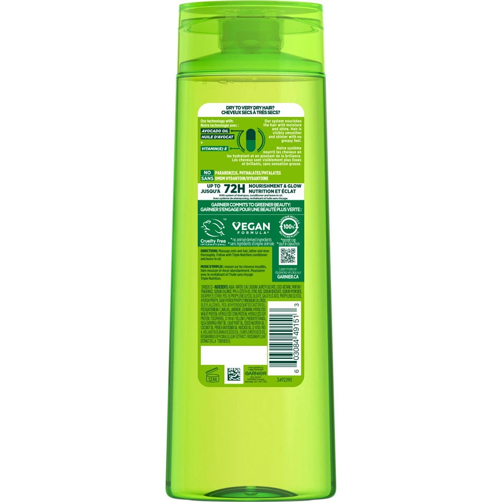 Garnier Fructis, Shampooing Triple Nutrition 370 mL, Shampoing Triple Nutrition