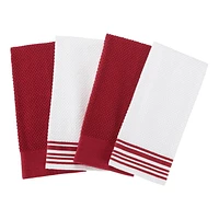 Mainstays 4-Pack 16"x26" Woven Kitchen Towel Set, Red Sedona, 4 Pack