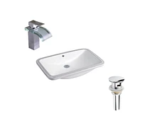 DROP Bath and Kitchen DR091086 Undermount Bathroom Sink Set