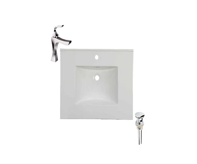 DROP Bath and Kitchen DR091382 Bathroom Vanity Top Set