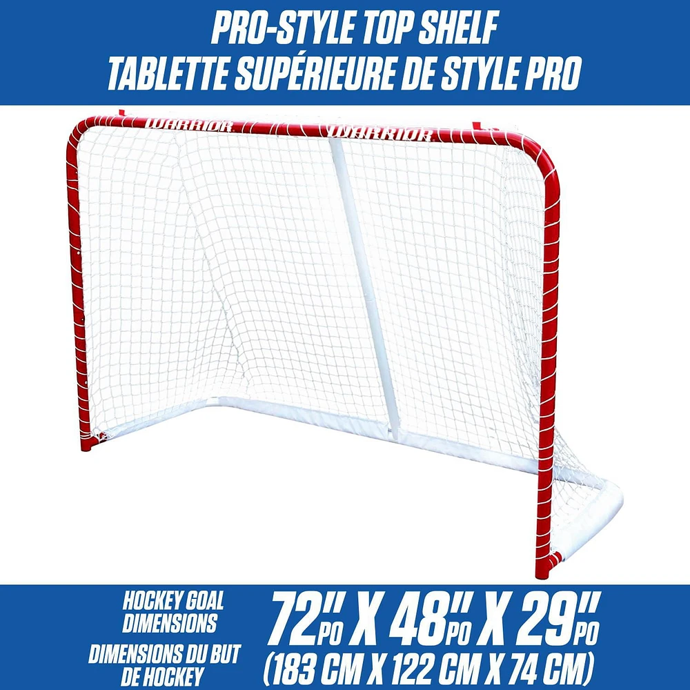 Warrior 72" Metal Hockey Goal, Pro-Style Top Shelf