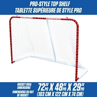 Warrior 72" Metal Hockey Goal, Pro-Style Top Shelf