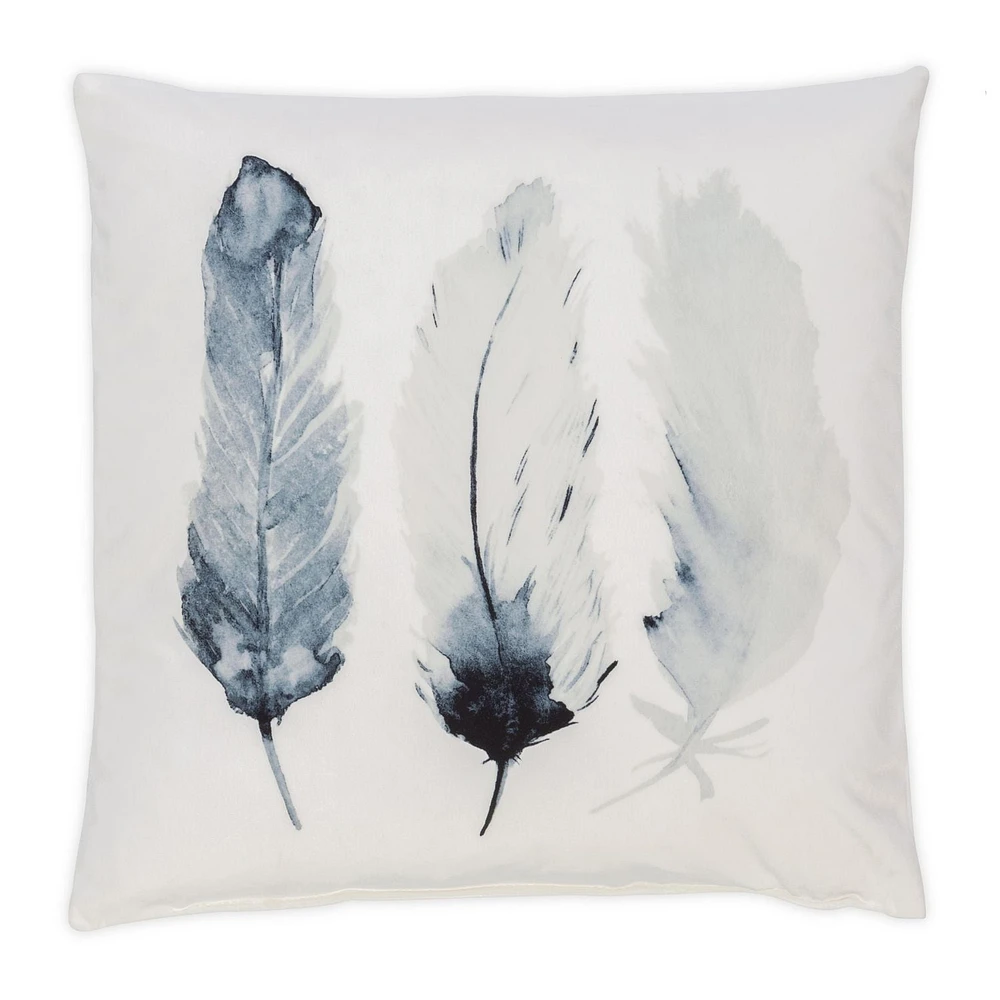 hometrends Feather Print Decorative Pillow, 18"x18"