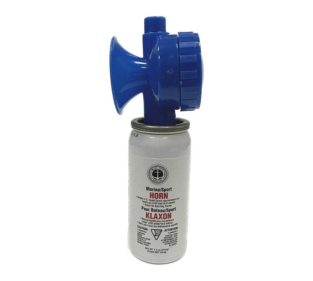 Blue Dog Marine 1.4 Oz Air Horn for Boating & Safety, Very Loud Hand Held Marine Boat Horn