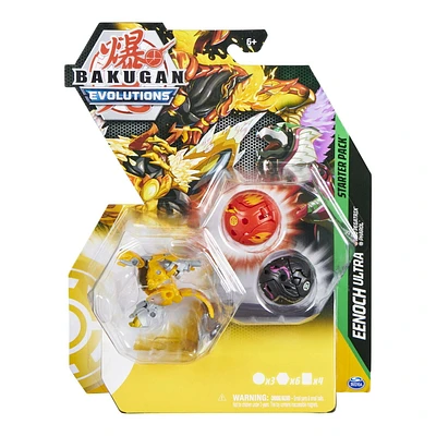 Bakugan Evolutions Starter Pack 3-Pack, Eenoch Ultra with Neo Pegatrix and Pharol, Collectible Action Figures, Ages 6 and Up