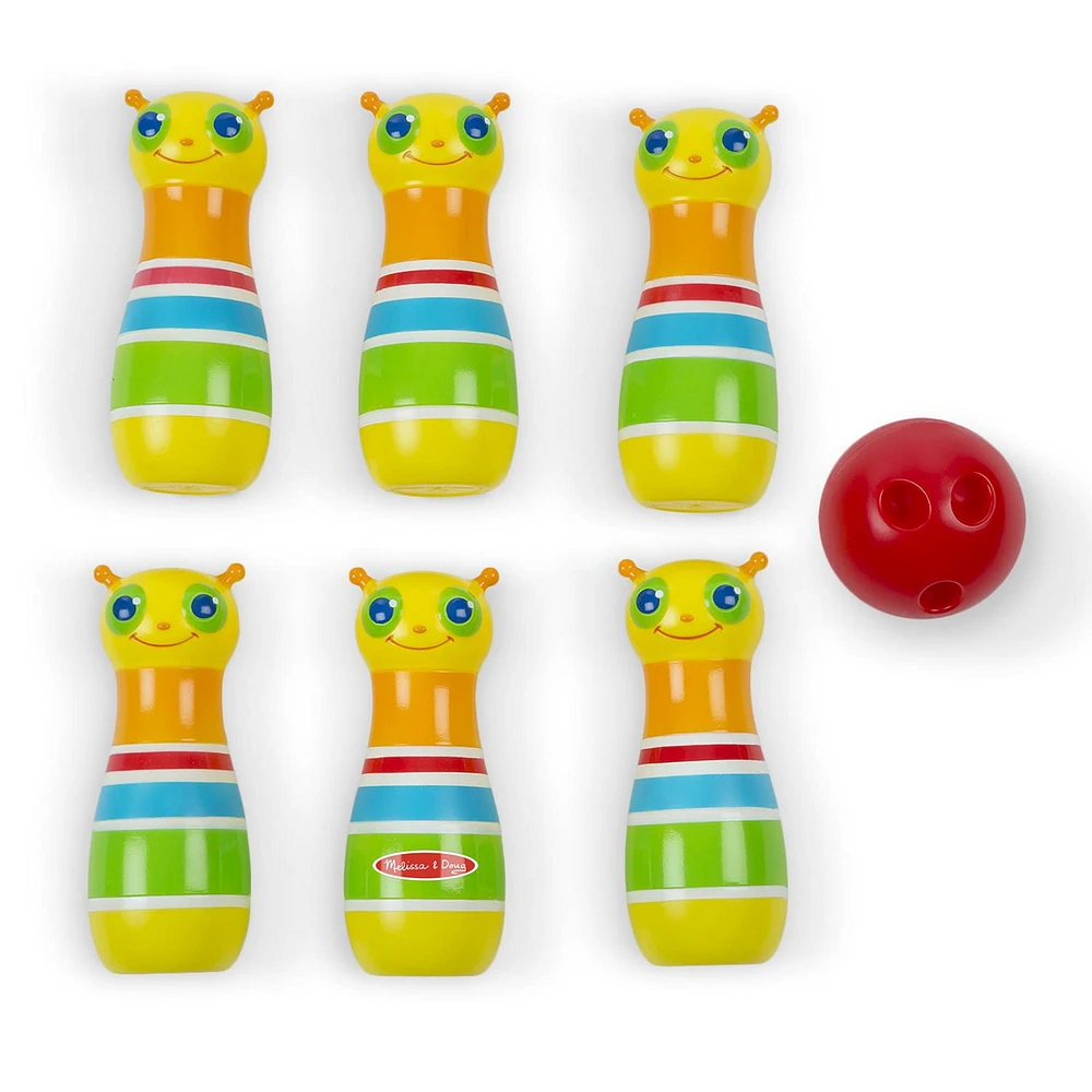 Melissa & Doug Sunny Patch Giddy Buggy Bowling Action Game - 6 Bug Pins, 1 Plastic Ball