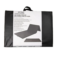 GoZone 4-Way Foldable Fitness Mat – Black, Includes carry handles