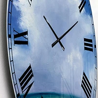 Designart 'Beach Clouds II' Traditional wall clock