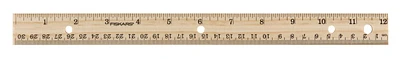 FISKARS 12IN WOOD RULER, 12IN WOOD