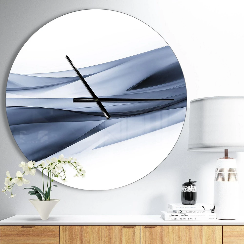 Designart 'Glittering Light Blue Pattern ' Modern wall clock