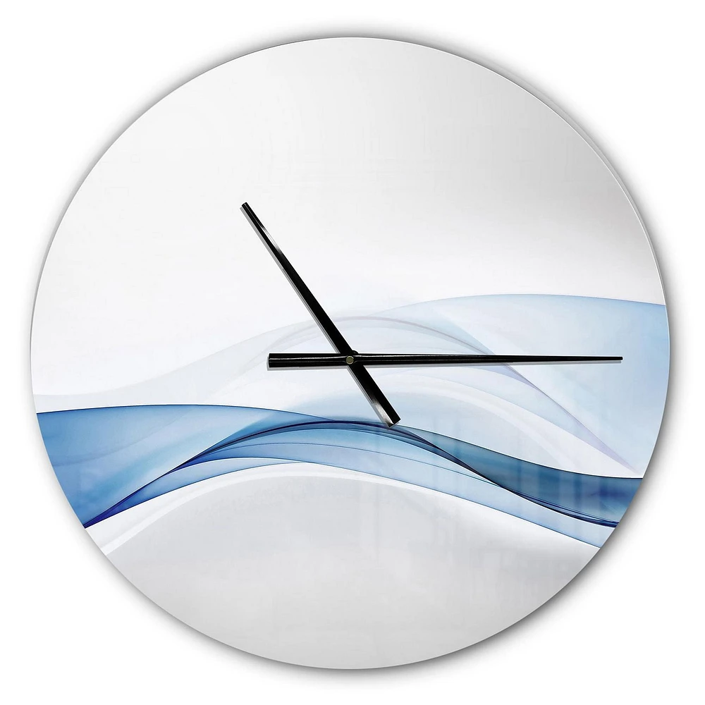 Designart '3D Wave of Water Splash ' Modern wall clock