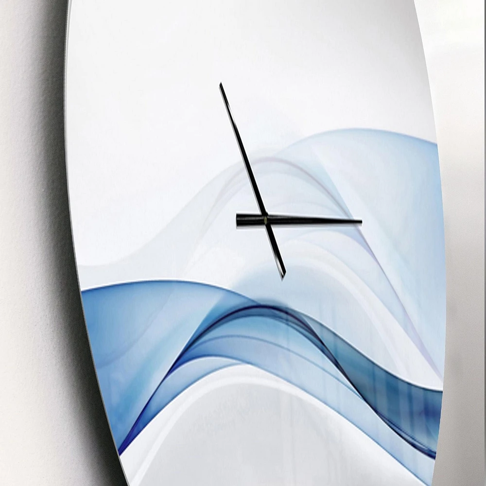 Designart '3D Wave of Water Splash ' Modern wall clock