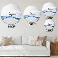 Designart '3D Wave of Water Splash ' Modern wall clock