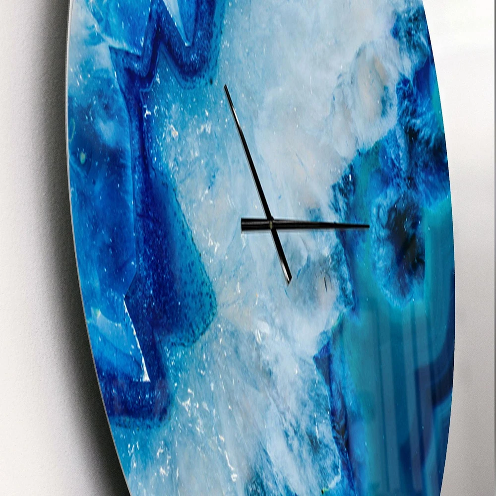 Designart 'Geode Slice Macro ' Modern wall clock