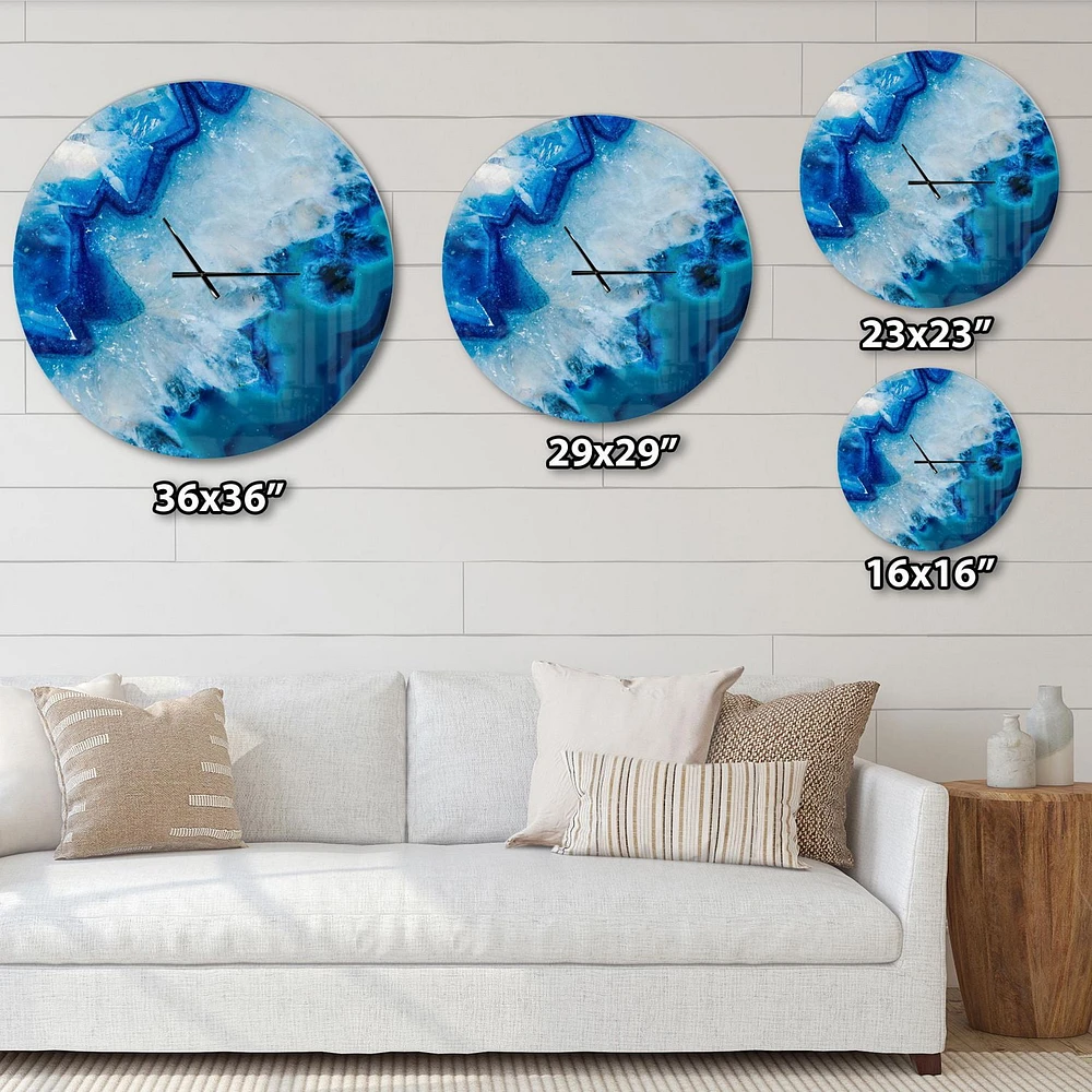 Designart 'Geode Slice Macro ' Modern wall clock