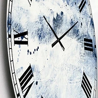 Designart 'Blue Wipe Out' Farmhouse wall clock