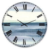 Designart 'Mint Indigo Dawn I' Farmhouse wall clock