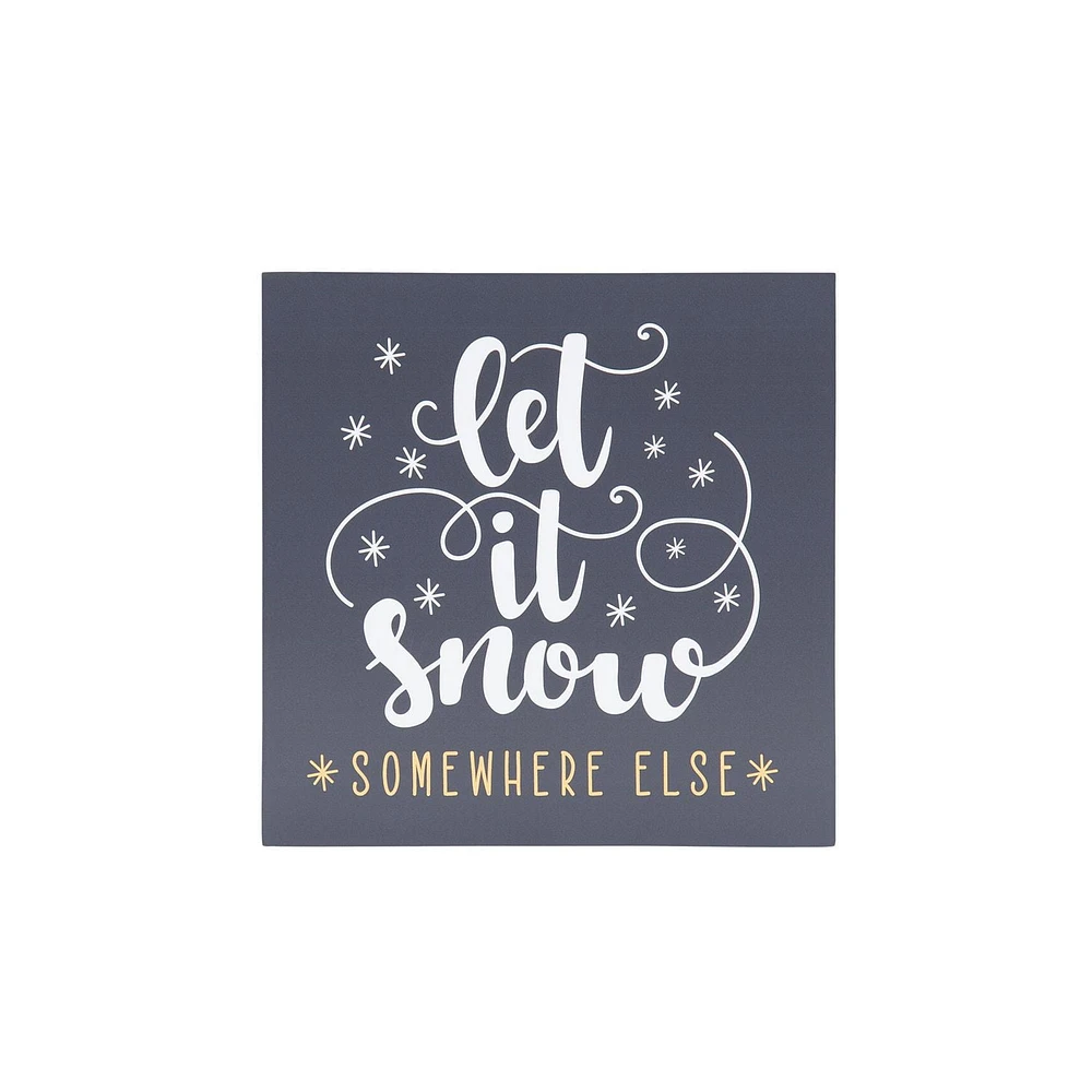 Let it Snow Box Top Art, 6in x 6in