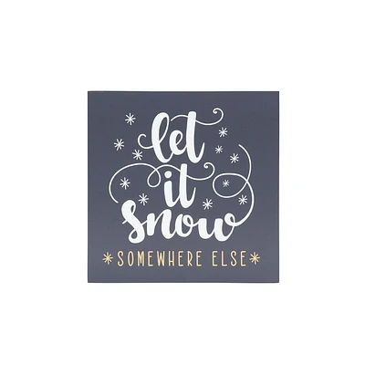 Let it Snow Box Top Art, 6in x 6in