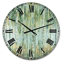 Designart 'The birch Forest II' Traditional wall clock