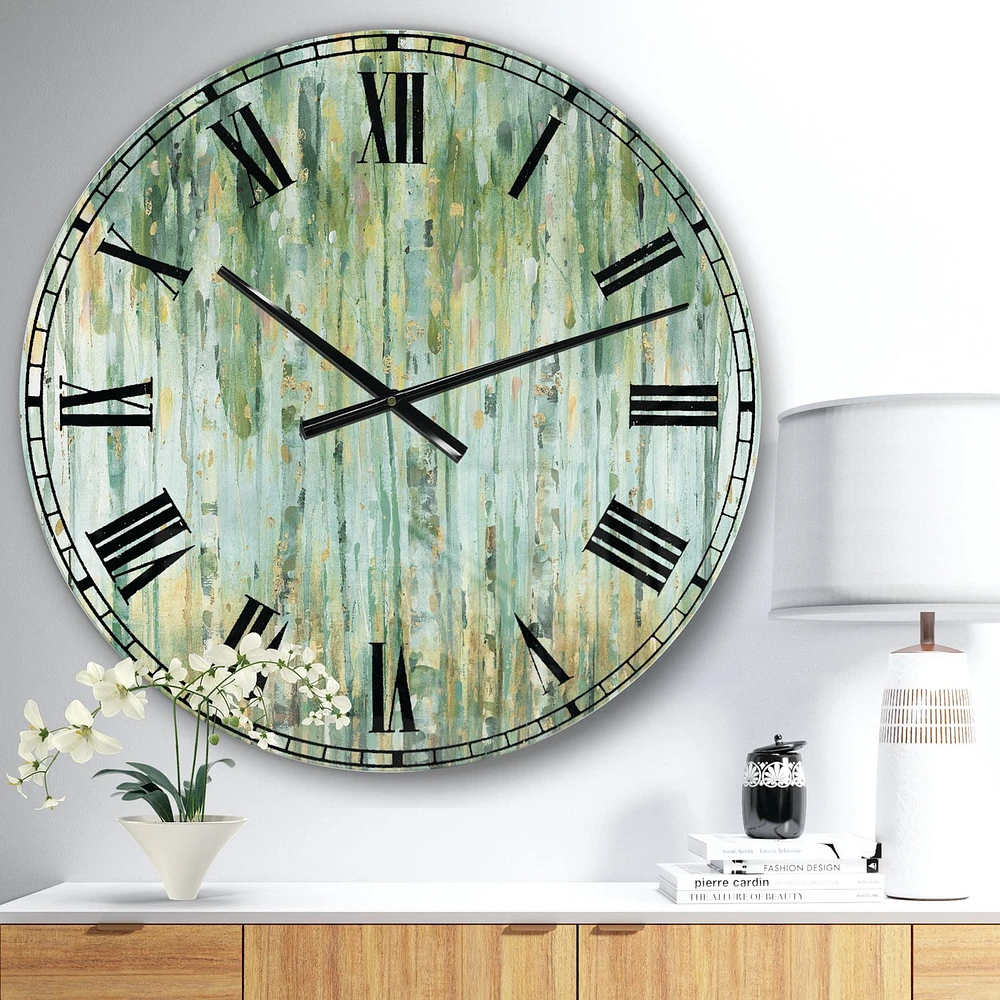 Designart 'The birch Forest II' Traditional wall clock