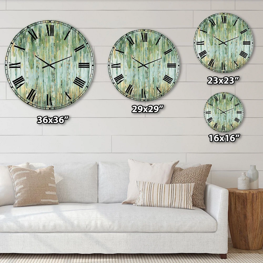 Designart 'The birch Forest II' Traditional wall clock