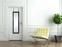 hometrends Over the Door Mirror Black 15.5” x 51.3” x 0.7”