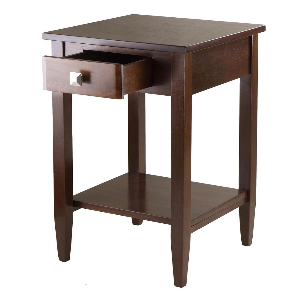 Winsome Richmond End Table Tapered Leg in Walnut finish - 94118